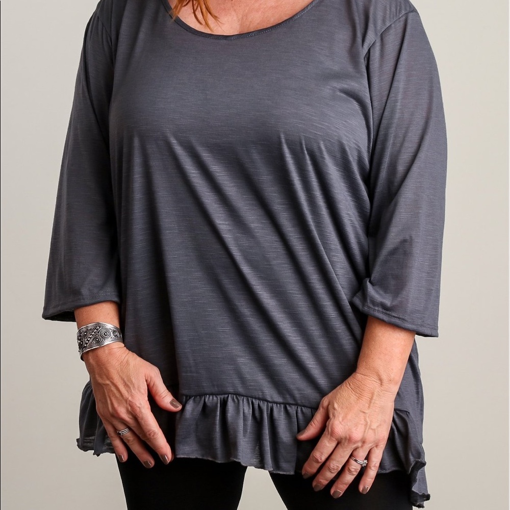 Rayon & Charcoal Plus Blouse